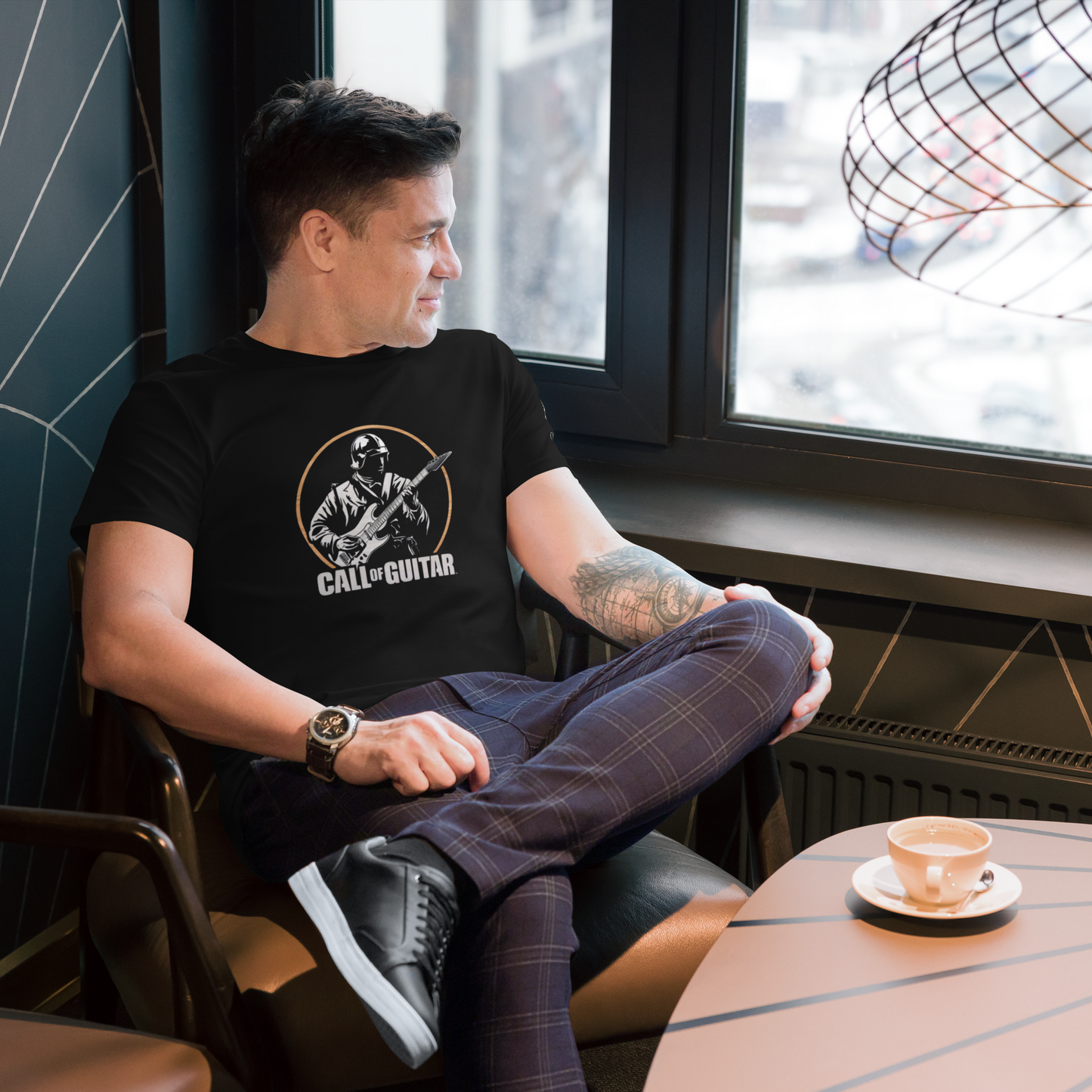 Camiseta premium de algodón para hombre