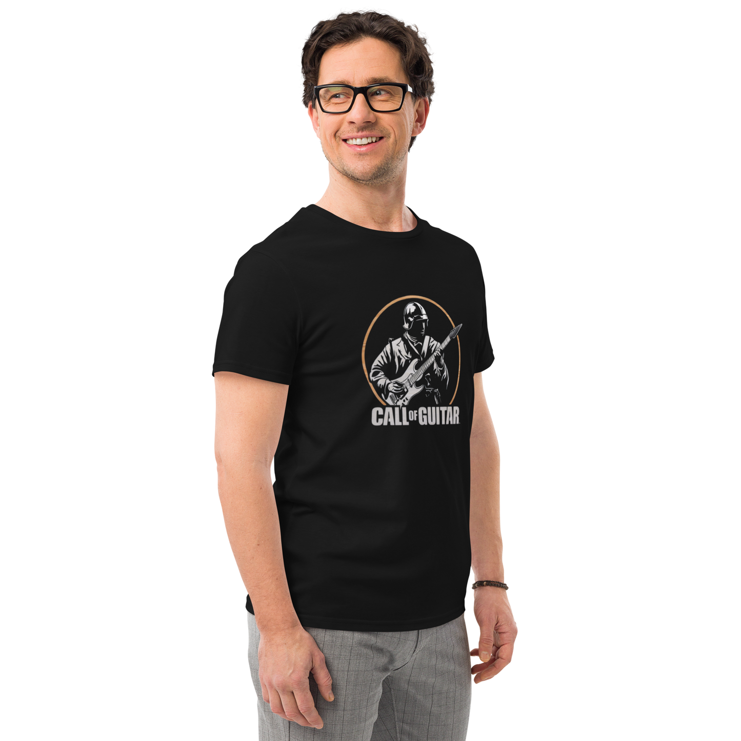Camiseta premium de algodón para hombre