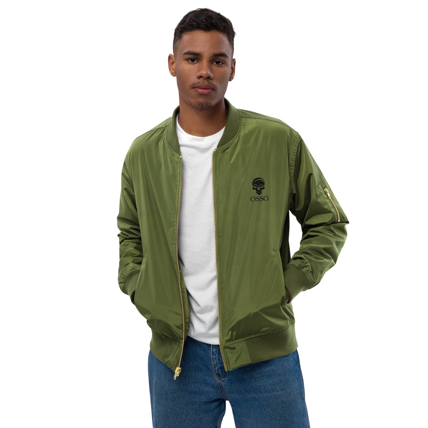 Chaqueta OSSO verde bomber reciclada premium
