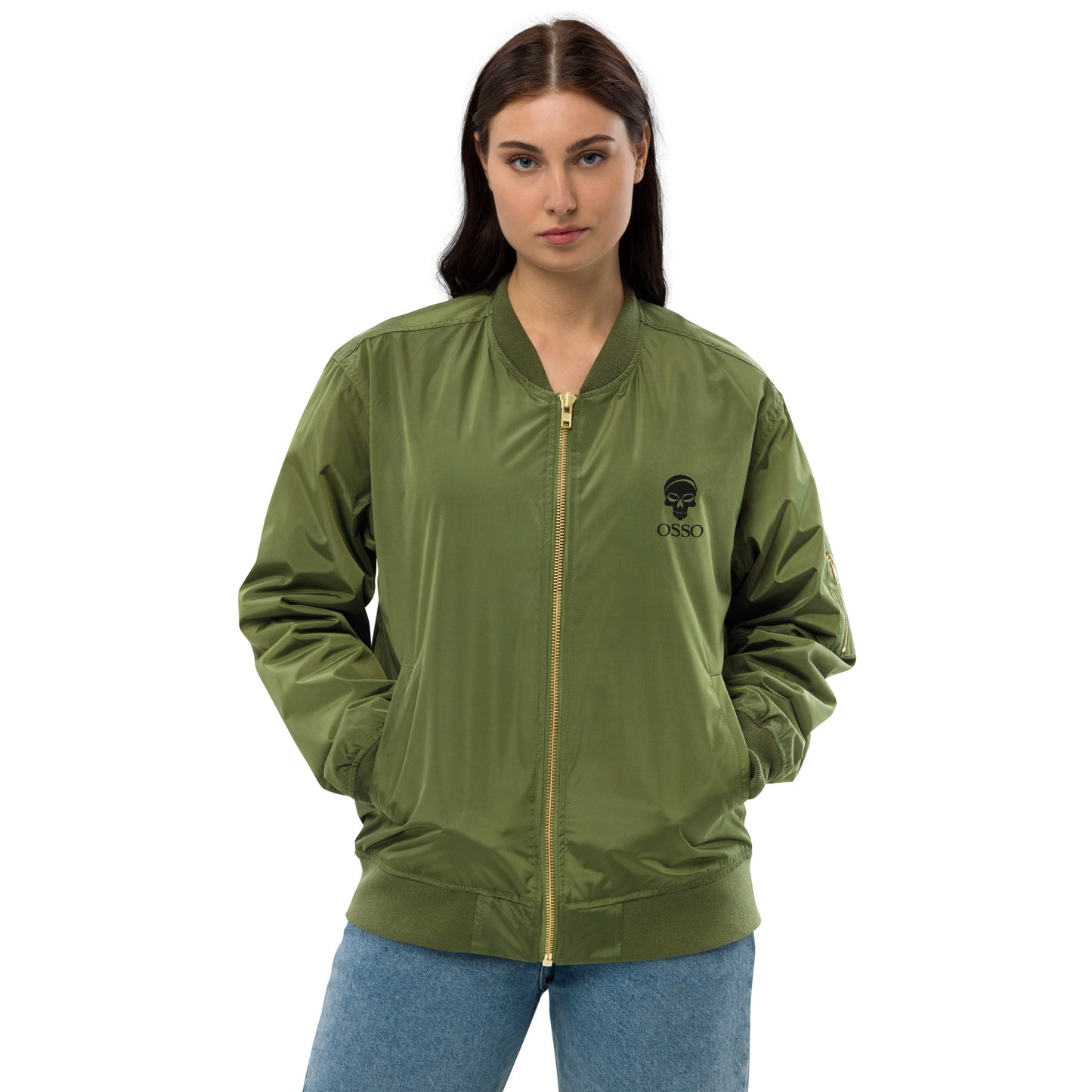 Chaqueta OSSO verde bomber reciclada premium