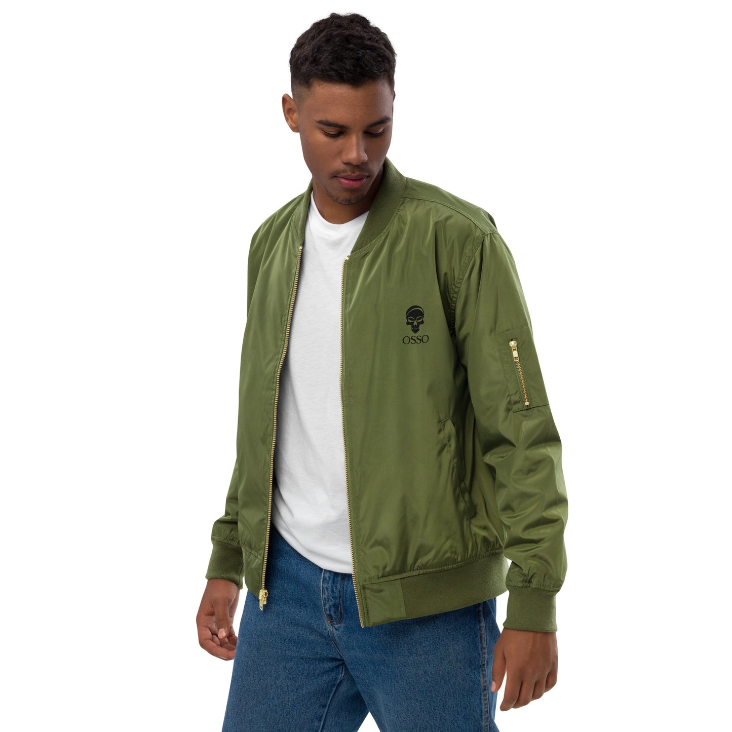 Chaqueta OSSO verde bomber reciclada premium