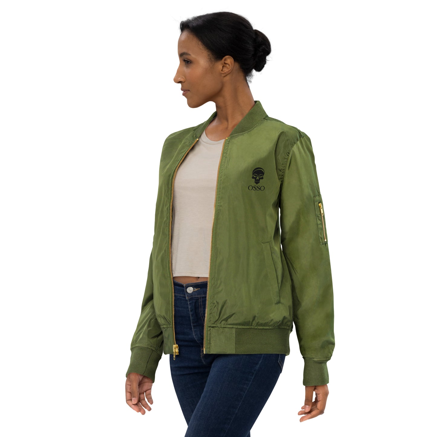 Chaqueta OSSO verde bomber reciclada premium
