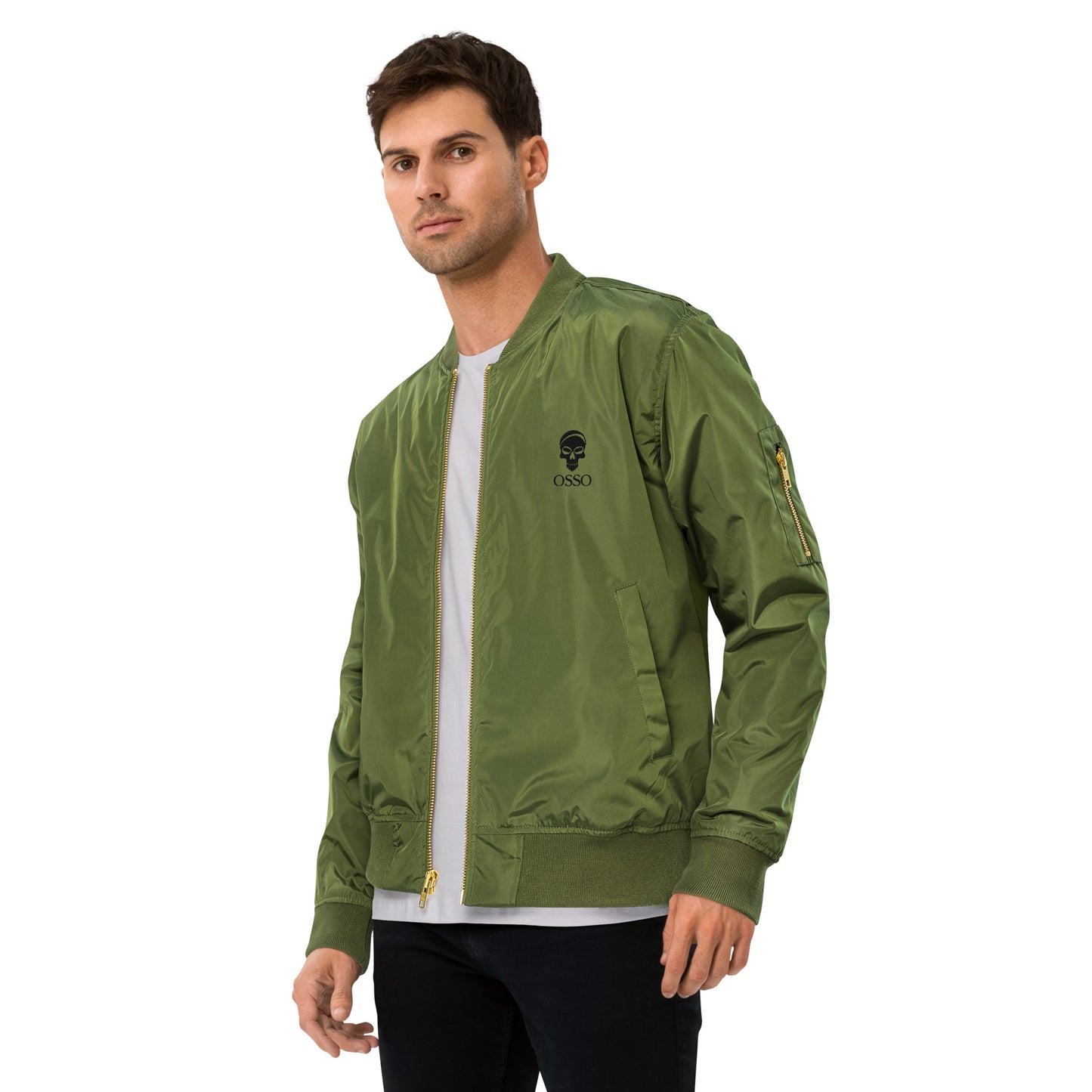 Chaqueta OSSO verde bomber reciclada premium