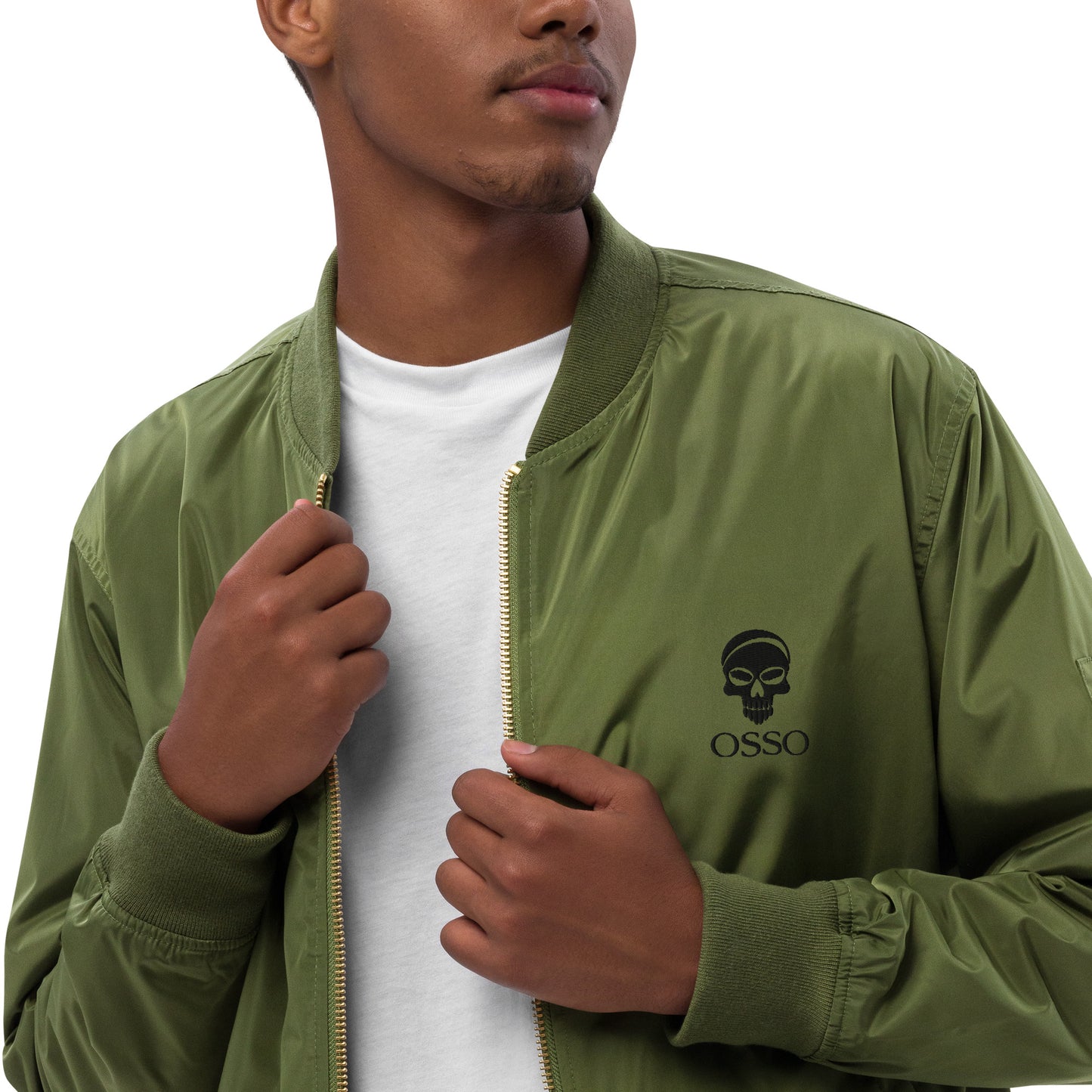 Chaqueta OSSO verde bomber reciclada premium