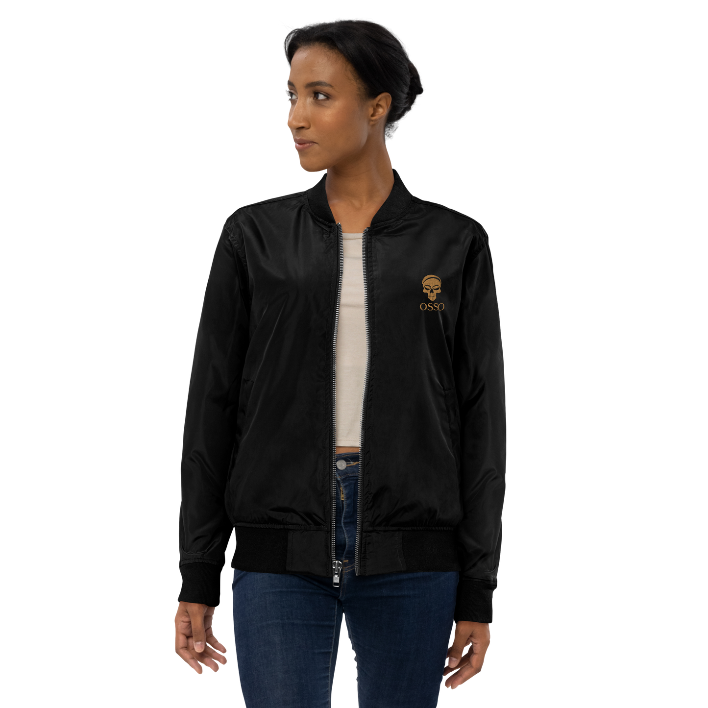 Chaqueta OSSO bomber reciclada premium negro
